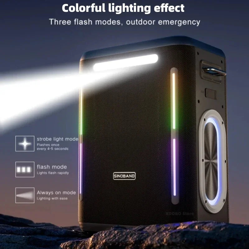 XDOBO 1981 300W high output outdoor portable waterproof KTV sound system party karaoke subwoofer Bluetooth speaker lighting