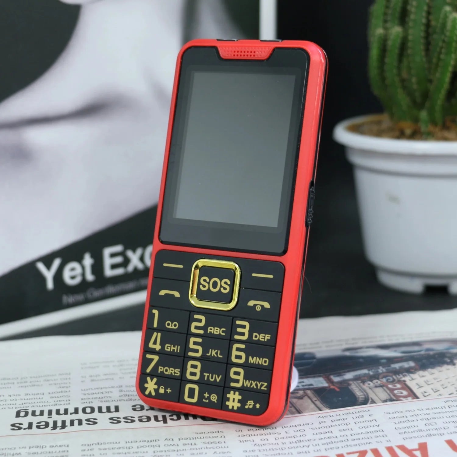 GSM 2G Unlocked Slim Large Push-Button Phone For Elderly SOS Key Two Sim Dual Torch Loud Voice Speed dial Cheap Senior Cellphone