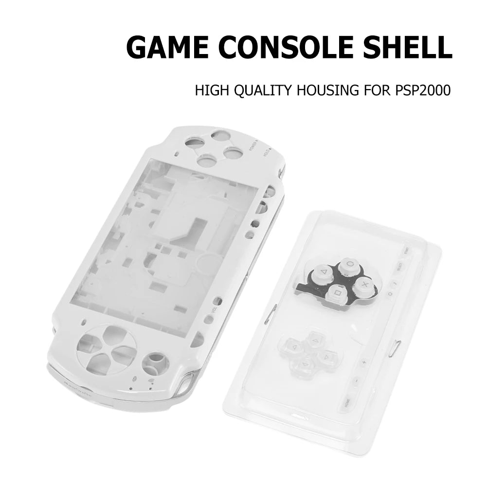 Complete Shell Case Professional Full Housing Shell Cover Replacement with Button Kit for PSP2000 Game Console Accessories
