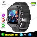 Militar Reloj Inteligente para Hombre, GPS, Linterna, Llamadas Bluetooth, Pantalla AMOLED de 2.01", 5 ATM Sumergible, Reloj Deportivo Inteligente