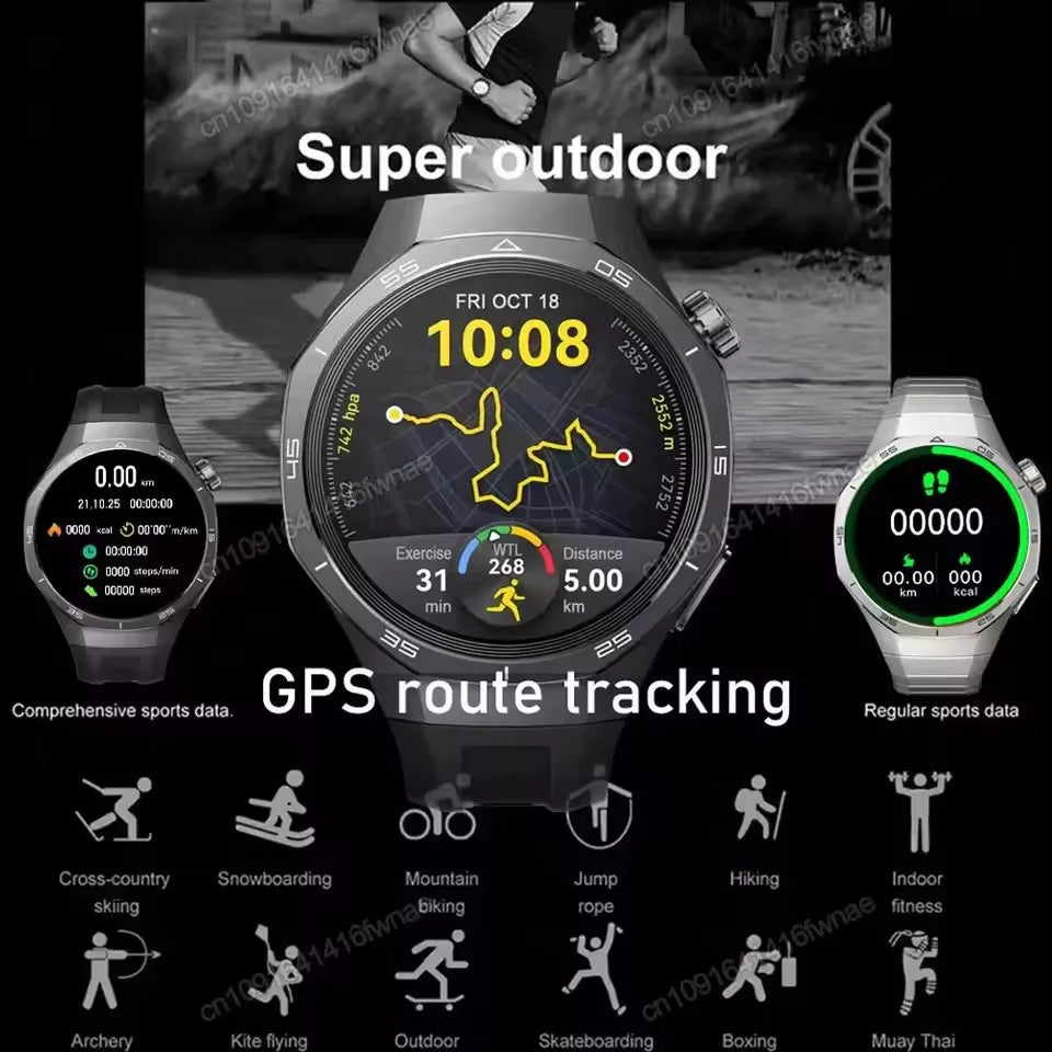 Nuevo Watch 5 Smart Watch 5 Pro Hombre HD AMOLED Pantalla GPS Frecuencia cardíaca Llamada Bluetooth IP68 Impermeable Smartwatch Hombre Regalos de Vacaciones