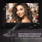 HY320Mini 4K Smart Video Projector,720P HD, 200ANSI Brightness,for Android 11.0,180° Rotatable for Home Theater and Outdoor Use