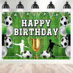 Boy's birthday background picture, children's portrait, football field,sports poster,baby shower, newborn photography background