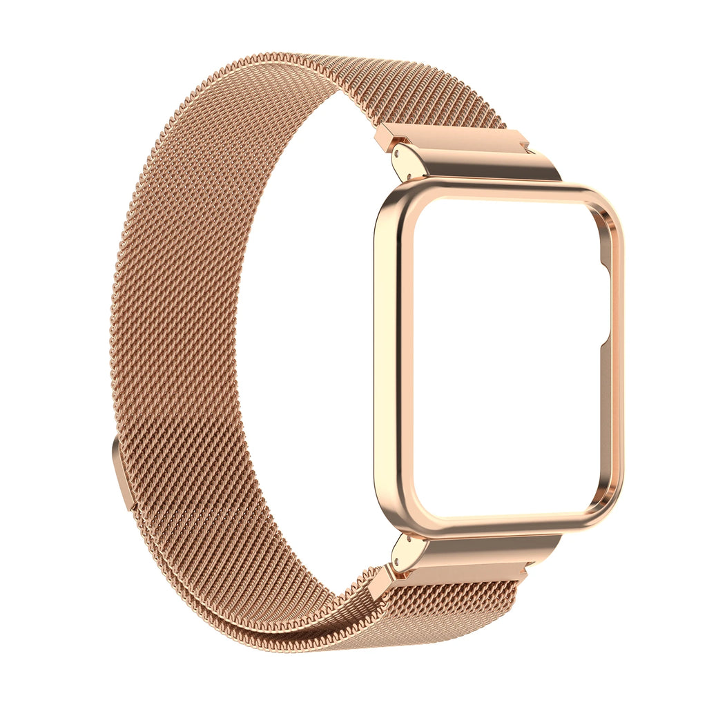 Milanese Magnetic correa Mi Watch Lite 2 metal Magnetic Loop correa For Redmi watch 2  Wristband Bracelet+Case cover