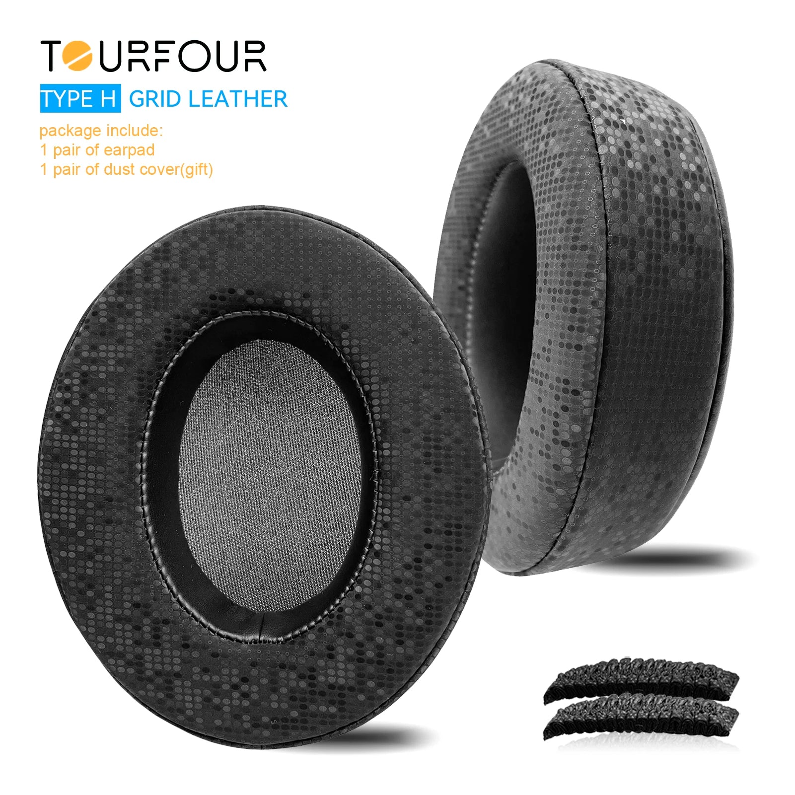 TOURFOUR Replacement Earpads for Audio Technica ATH-M50x,M50xBT,M40x,M30x,M20x,MSR7 Headphones Ear Cushion Sleeve Earmuffs
