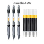 13/30PCS Gel Pens Refills Set Kawaii Stationery Writing Pen Black/Red/Blue Ink 0.5 mm Ballpoint Pen Office School Supplies Tools
