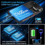 8849 Tank 4 Pro Unihertz 5G Rugged Projector Smartphone 1TB 36G Android 14 Sports Phone 11600mAh Dimensity8300 AMOLED 120HZ