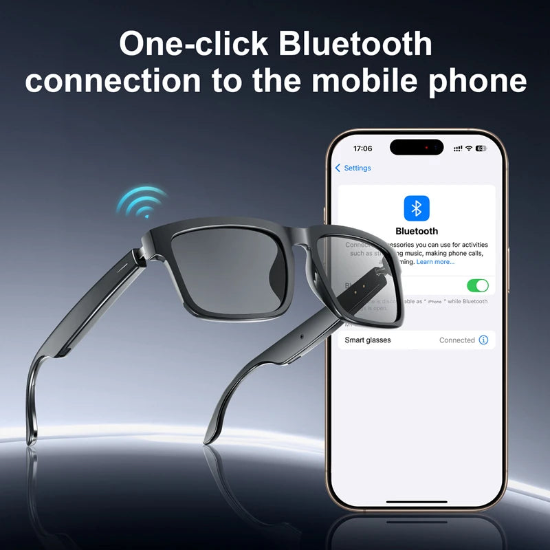 2025 New GL2 Smart Bluetooth Glasses Music Earphones Call Sunglasses Sunglasses Smart Bluetooth Glasses  Night Vision Sunglasses