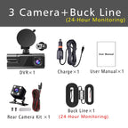 WIFI 3 Camera Car DVR Mini 1080P