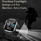 Militar Reloj Inteligente para Hombre, GPS, Linterna, Llamadas Bluetooth, Pantalla AMOLED de 2.01", 5 ATM Sumergible, Reloj Deportivo Inteligente