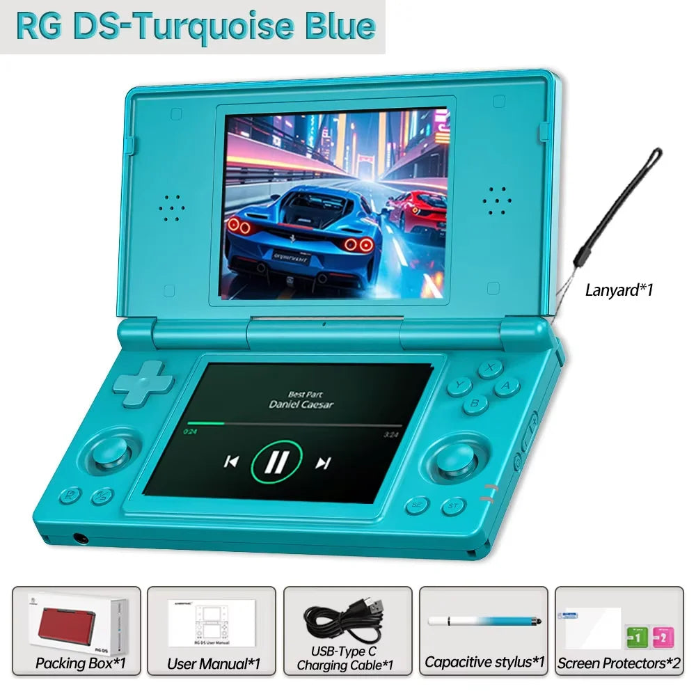 ANBERNIC RG DS Handheld Game Console 4" IPS Multi-touch Screen 64-bit Android 14 Dual-screen Flip Video Games Player RGDS PSP