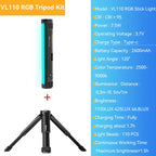 Ulanzi VL110 RGB Stick Light Led Video Tube Light Full Color Magnetic Handheld Lamp Dimmable Portable Photography Studio Light