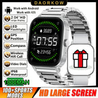 DAORKOW's new large-battery watch, 1000mAh, Bluetooth call, heart rate, blood pressure, and smartwatch for both men and women
