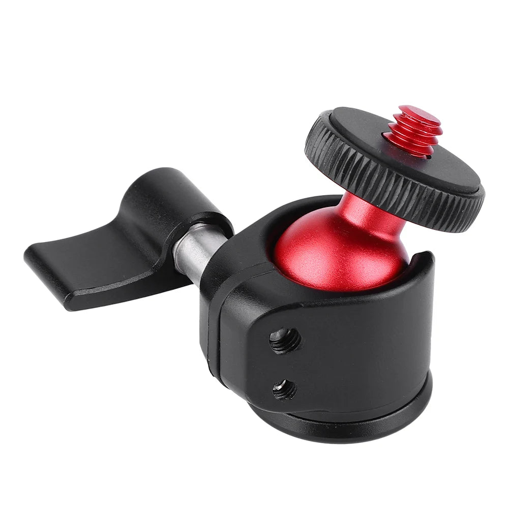 360 Degree Ball Head  Metal 360 Degree  Mini Ball Head 1/4" Screw Mount for DSLR Camera Fill Light Mini Ball Head