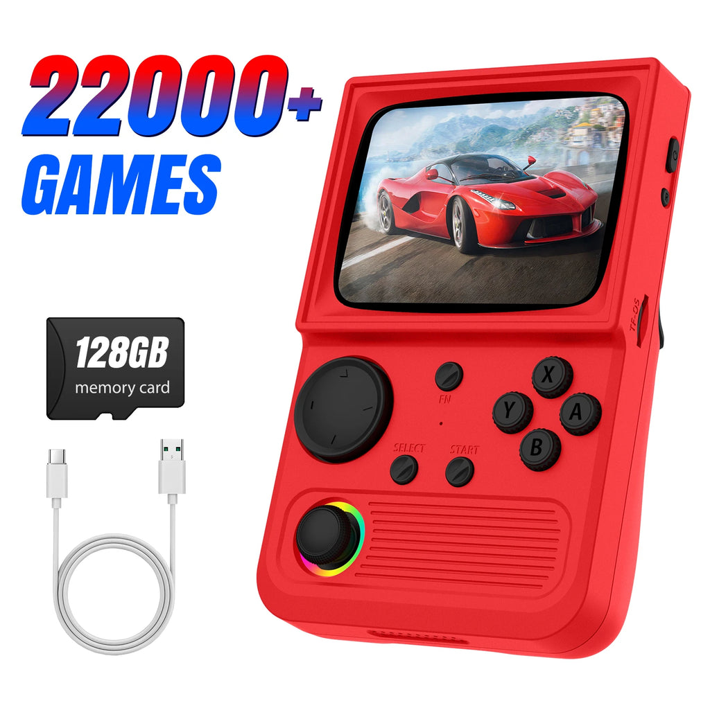 R36T Retro Handheld Game Console 18000+Game EmuEMEC System 3.5'' IPS Screen Wi-Fi Multiplayer Portable Pocket Video Console