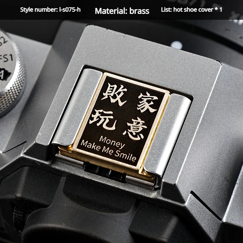 Bronze hot Shoe Cover Suitable for Fuji xt50 xs20 z72 z50 z30 r50 gr3x Micro Single Metal Dust Cover Decorative Accessories