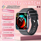 2025 New NFC Smart Watch Women AMOLED HD Screen IP68 Waterproof Blood Oxygen Heart Rate BT Call Smartwatch Watch