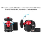 360 Degree Ball Head  Metal 360 Degree  Mini Ball Head 1/4" Screw Mount for DSLR Camera Fill Light Mini Ball Head