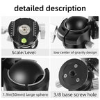 LH50/LH55 Low Profile Tripod Ball Head All Full Metal CNC Panoramic Camera Tripod Head,with 1/4" Arca Swiss Quick Release Plate