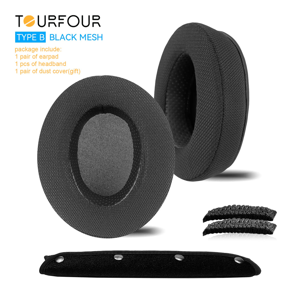 TOURFOUR Replacement Earpads for Audio Technica ATH-M50x,M50xBT,M40x,M30x,M20x,MSR7 Headphones Ear Cushion Sleeve Earmuffs