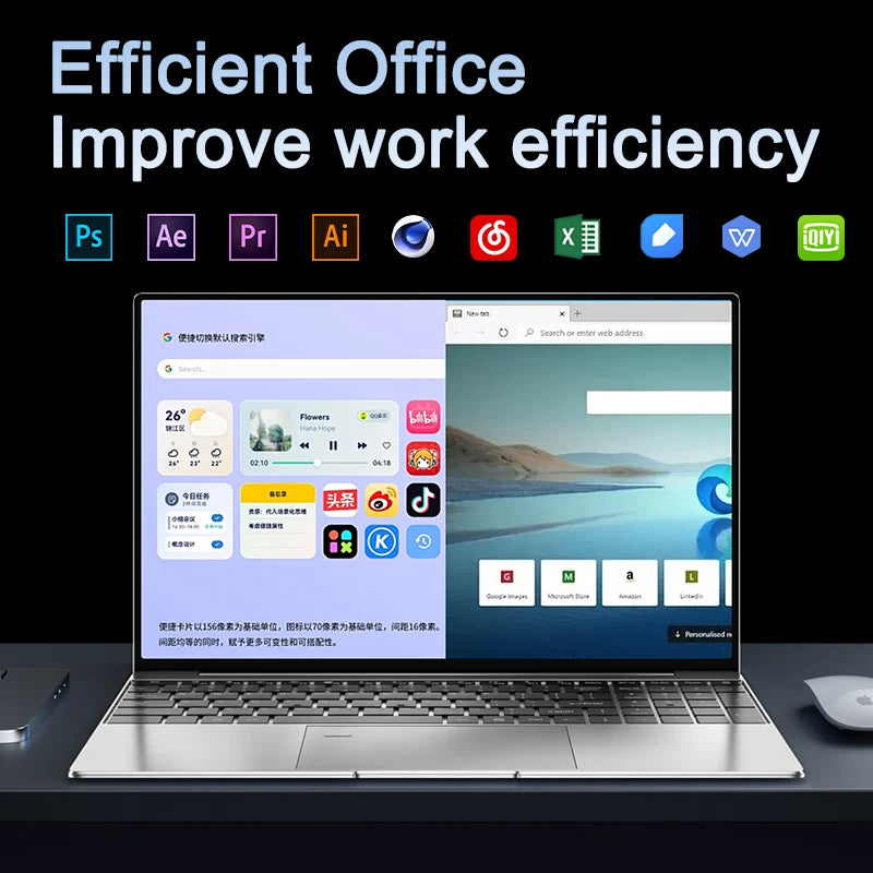 15.6 Inch Ultra Slim Gaming Laptop Intel Core i9-9880H 32GB RAM 2TB SSD 1920*1080 FHD Windows 11 Notebook For Office Study Home