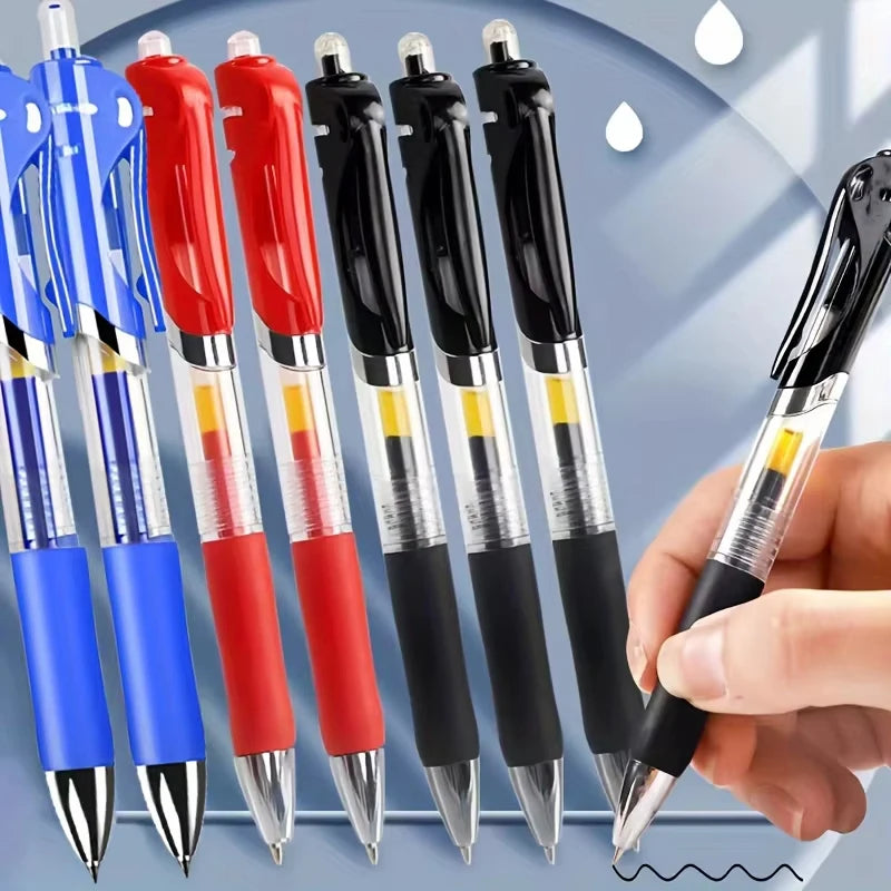 13/30PCS Gel Pens Refills Set Kawaii Stationery Writing Pen Black/Red/Blue Ink 0.5 mm Ballpoint Pen Office School Supplies Tools