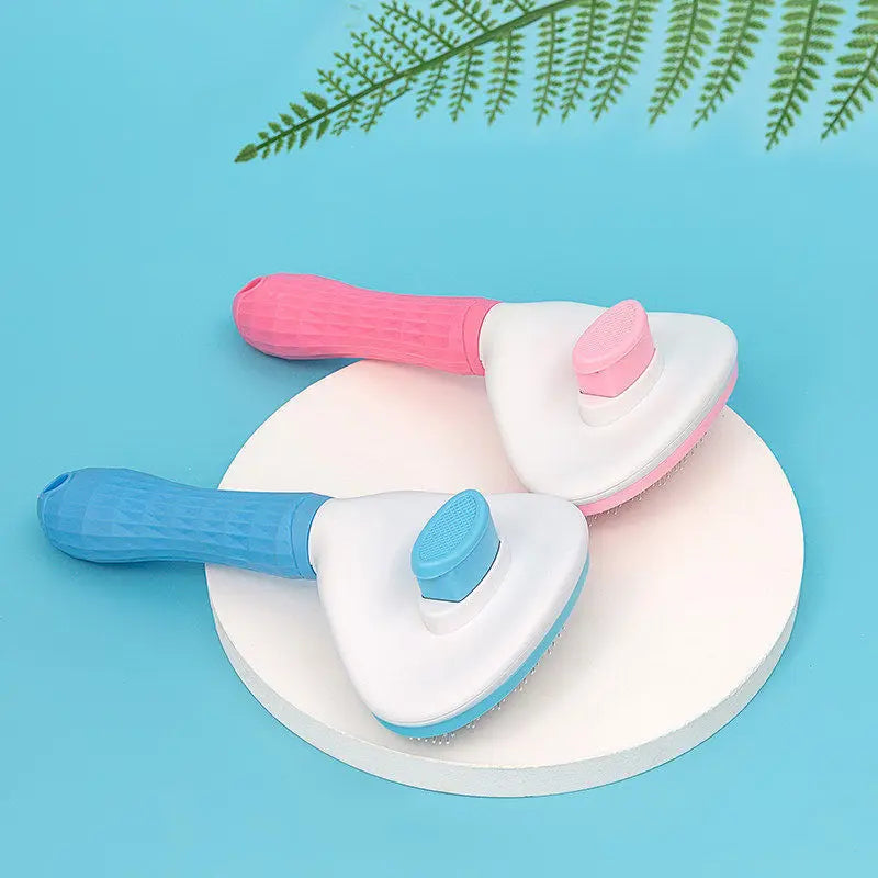 Cepillo de pelo para perros y gatos, cepillo para el cuidado y el cuidado de gatos, peine de acero inoxidable para limpieza de