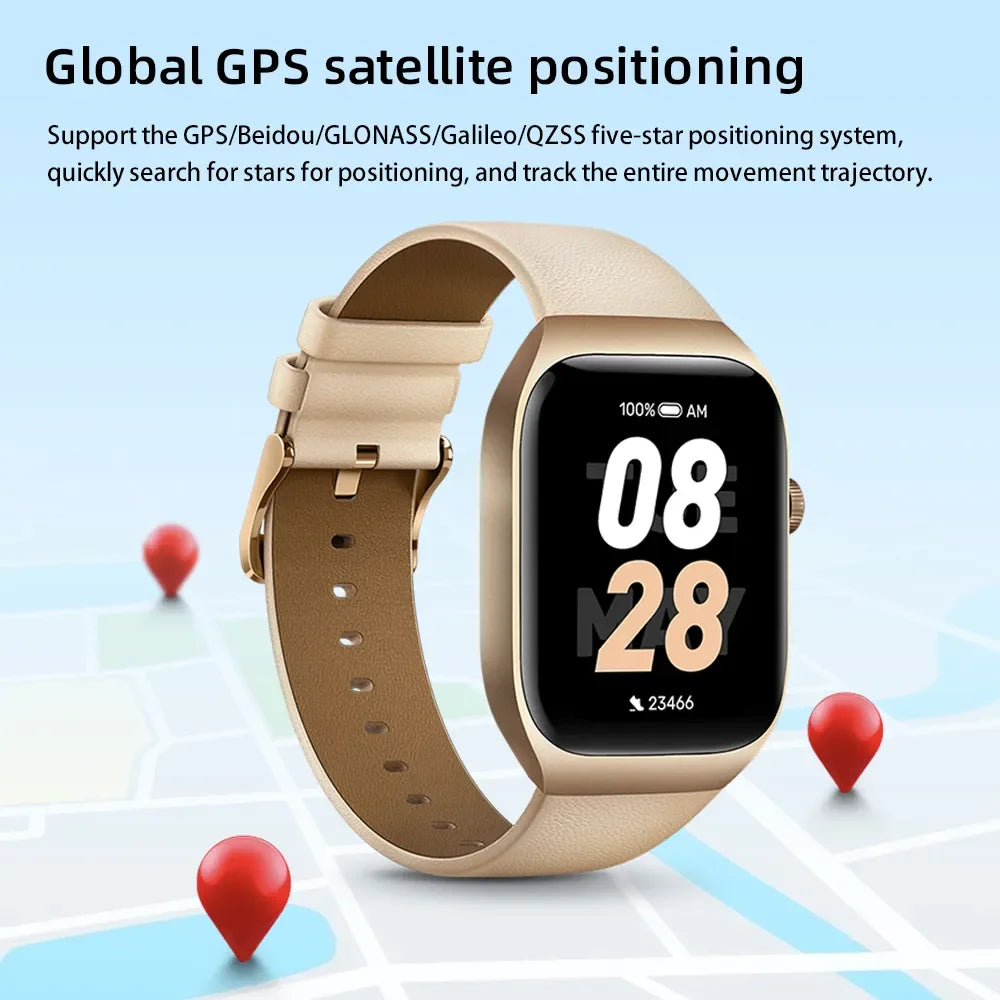 Mibro T2 Smartwatch, posicionamiento GPS, pantalla AMOLED HD de 1.75 pulgadas, AOD, resistencia al agua de 2 ATM, llamadas Bluetooth, relojes inteligentes deportivos para hombres y mujeres