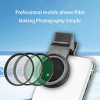 ND1000 Mobile Phone Polarizing Filter Close up Filter CPL and Soft Black Mist Filters For Phones 37mm/52mm With Clip