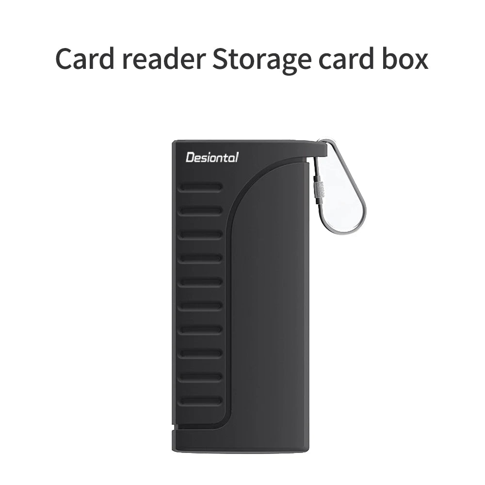 Desiontal DK-10 2-in-1 SD Card Card Reader Storage Case High-Speed USB 3.1 Type-C socket, SD/TF/SIM Card Carrying Case