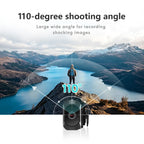 Cámara portátil mini HD 2.7K/60FPS/60FPS, cámara ponible, lente gran angular de 110°, aplicación WiFi, videocámara, cámara deportiva montada en la cabeza