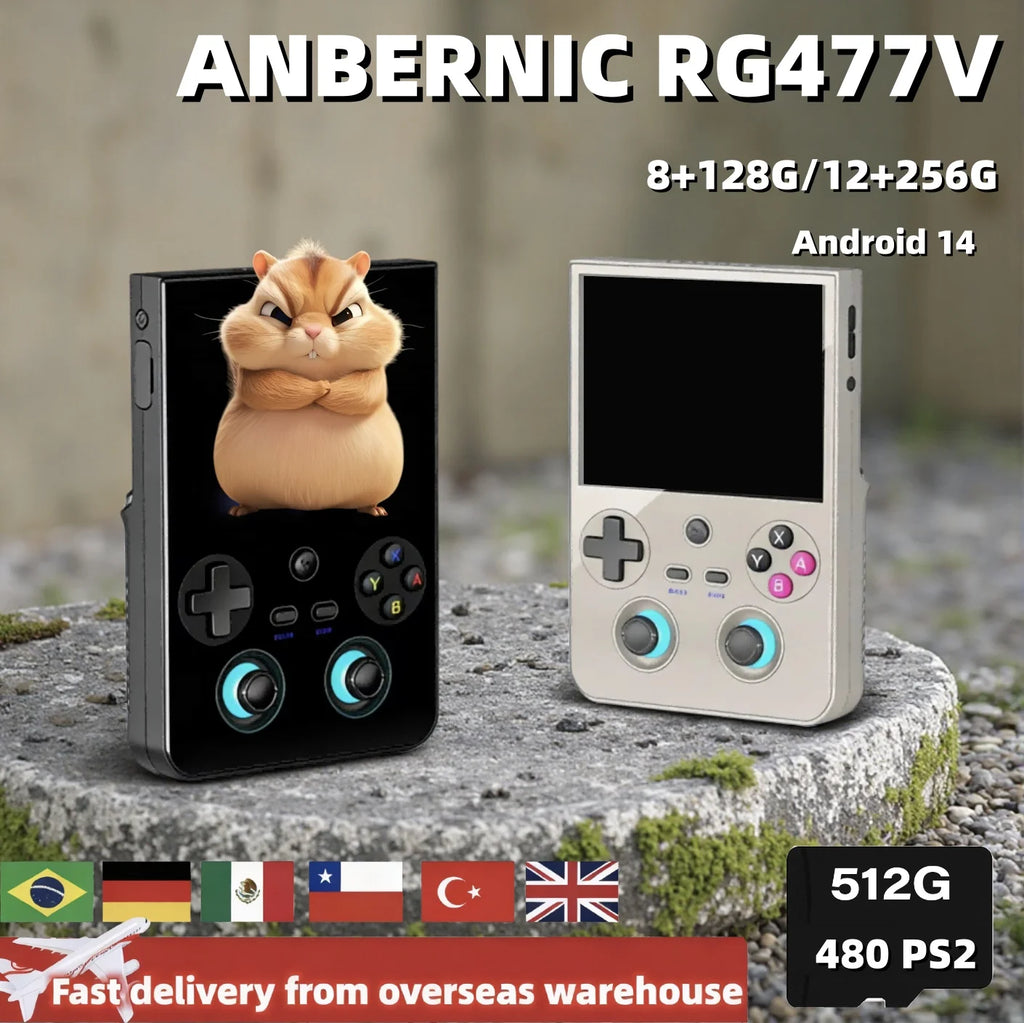 Anbernic RG 477V Handheld Game Console 4.7 HD LTPS In-Cell Screen 5500mAh WiF Android 14 3D HallJoystick Dimensity 8300i RG477V