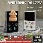 Anbernic RG 477V Handheld Game Console 4.7 HD LTPS In-Cell Screen 5500mAh WiF Android 14 3D HallJoystick Dimensity 8300i RG477V