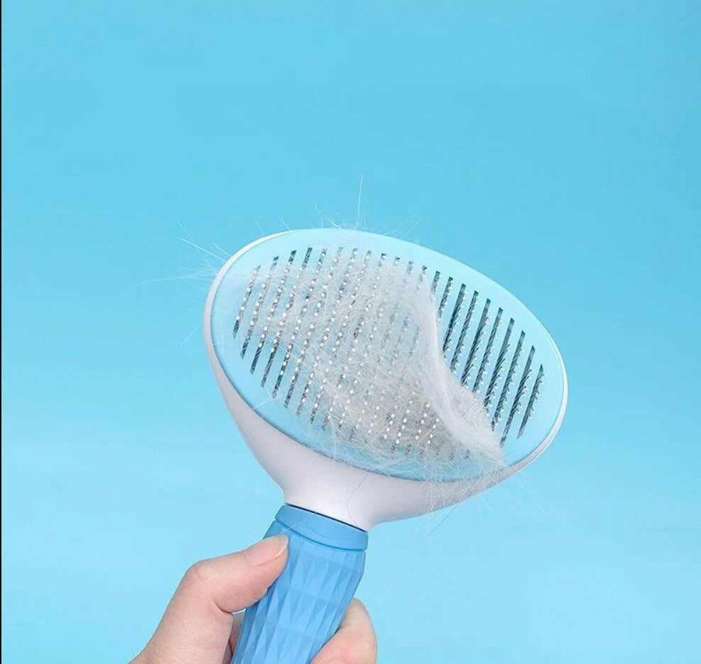 Cepillo de pelo para perros y gatos, cepillo para el cuidado y el cuidado de gatos, peine de acero inoxidable para limpieza de
