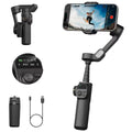Estabilizador de cardán de mano AOCHUAN Smart X2 de 3 ejes con barra de extensión de 20 cm incorporada, pantalla LED y soporte para teléfono para iPhone Smartphone