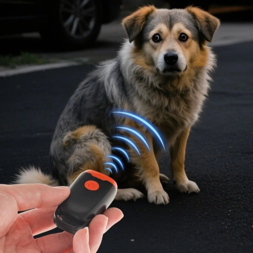 Smart Ultrasonic Dog Repeller LED Light Handheld Bark Deterrent Device Safe Anti Bite Dog Removal Device Pet Training