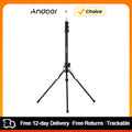 Andoer 190cm/74.8 Inch Portable Aluminum Alloy Photography Light Stand Reverse Folding Leg Stand 3-Section Flip Locks Design
