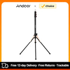 Andoer 190cm/74.8 Inch Portable Aluminum Alloy Photography Light Stand Reverse Folding Leg Stand 3-Section Flip Locks Design