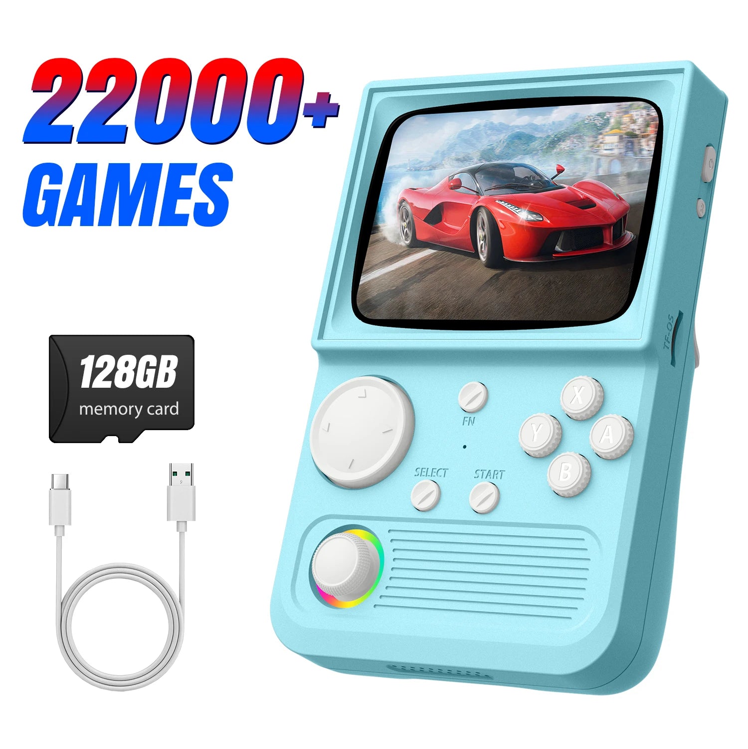 R36T Retro Handheld Game Console 18000+Game EmuEMEC System 3.5'' IPS Screen Wi-Fi Multiplayer Portable Pocket Video Console