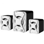 USB + AUX Wired Computer Subwoofer Speakers 5W+3W*2 Set Bass Reinforcement Stereo 2.1 for PC Phone Loudspeaker