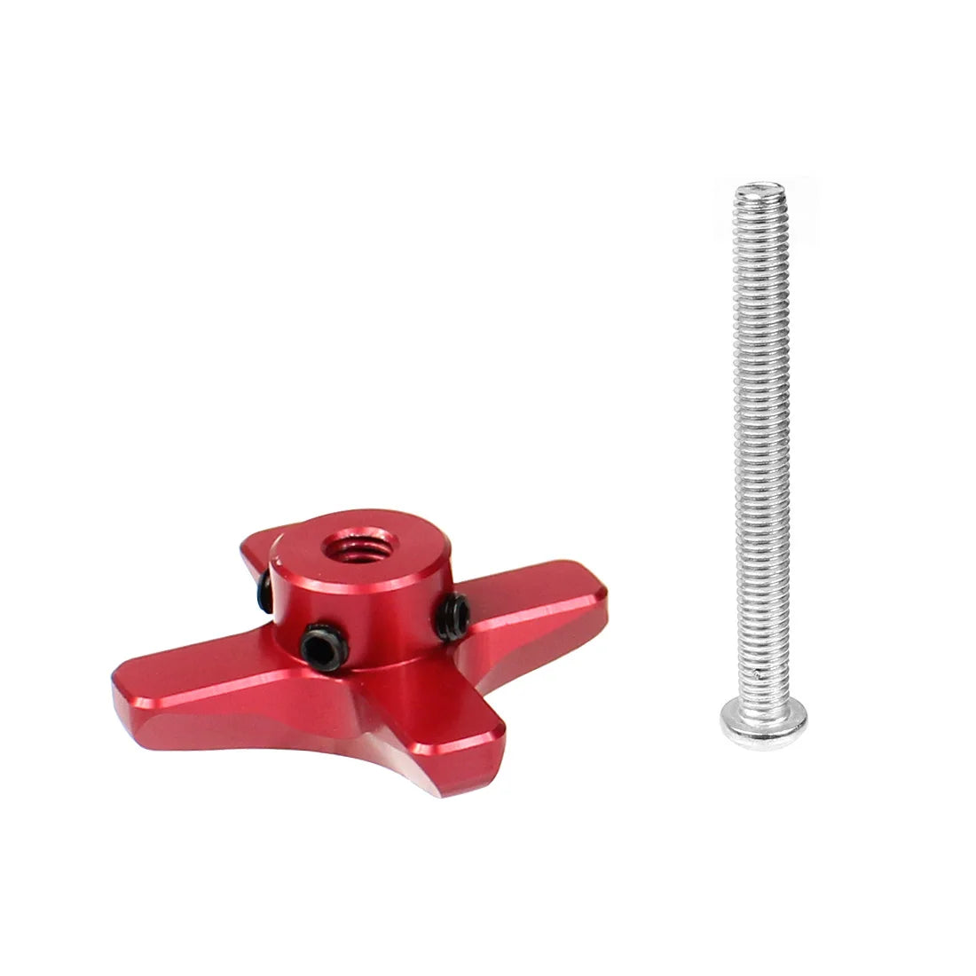 M8 Thread Stainless Steel & Aluminum Alloy Plum Hand Tighten Screw Clamping Knob Manual Handle Screw for Industry Equipment Part