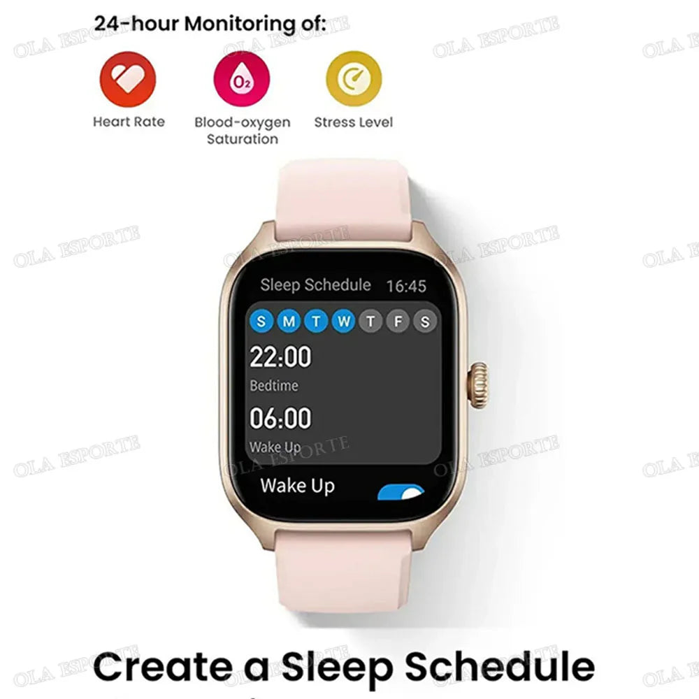 New Double Strap Smart Watch 1.75" AMOLED Screen Voice Assistant Bluetooth Call Men Women Smartwatch Heart Rate Sleep Monitoring