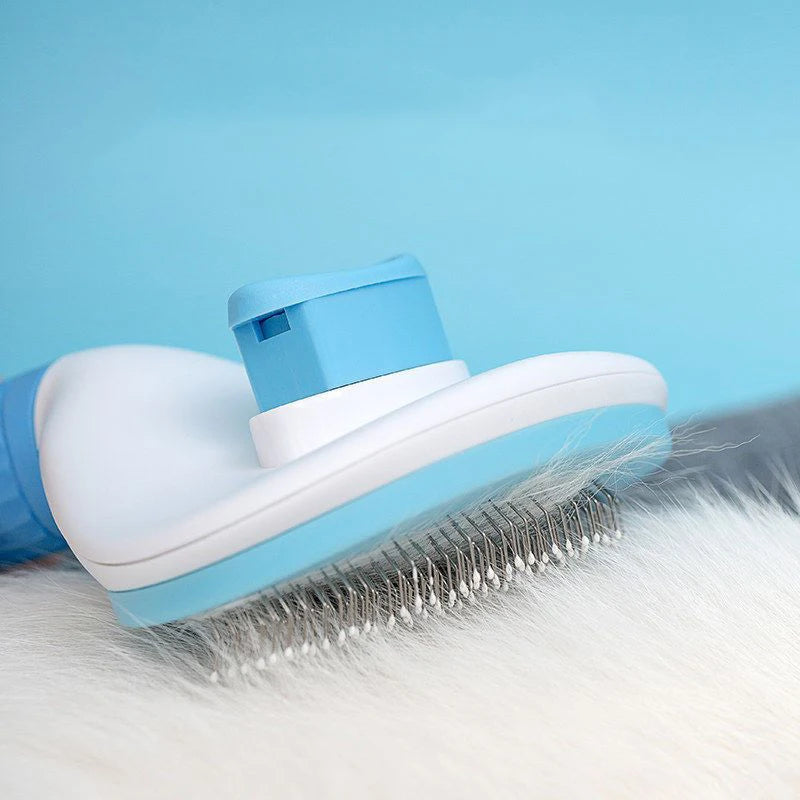 Cepillo de pelo para perros y gatos, cepillo para el cuidado y el cuidado de gatos, peine de acero inoxidable para limpieza de