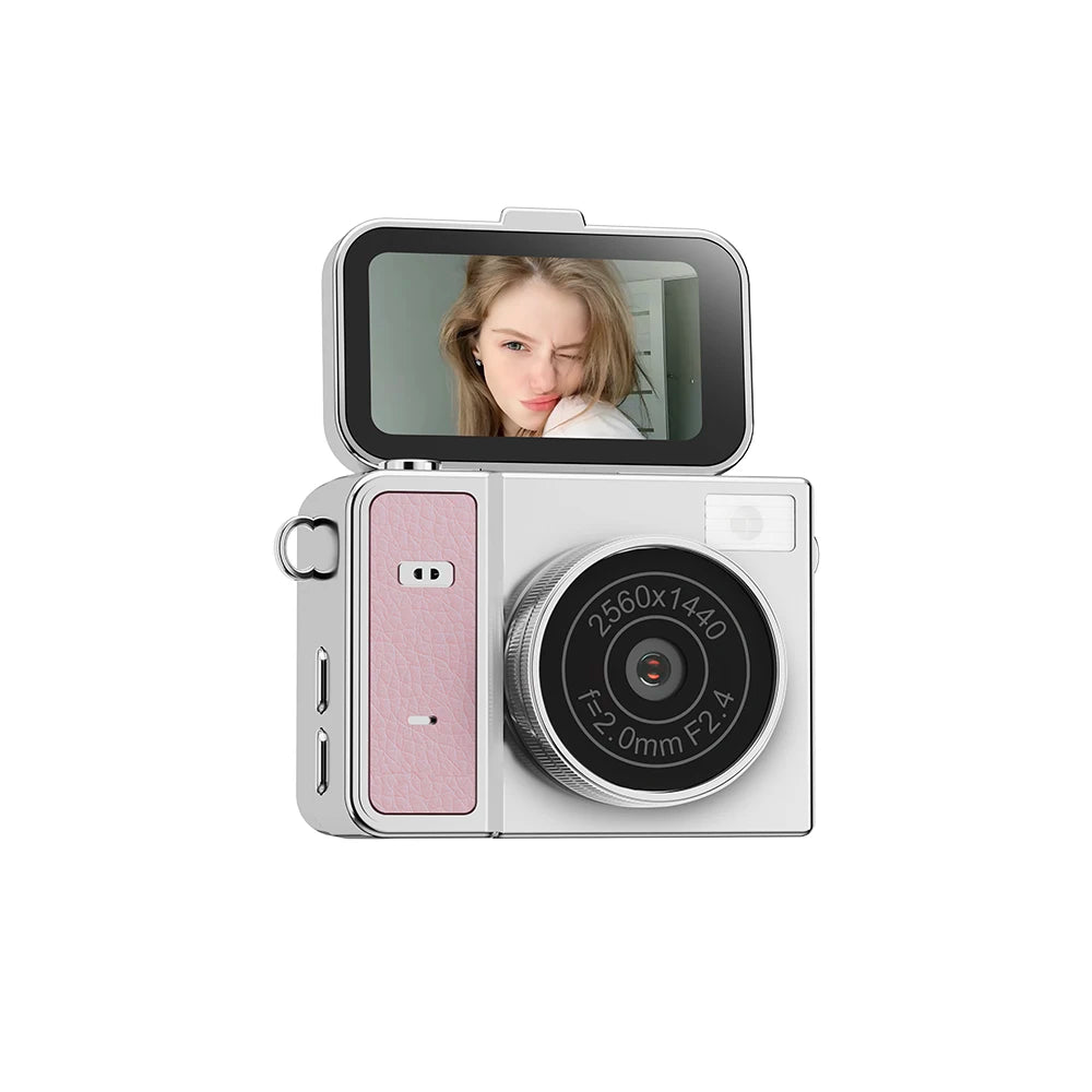 S162 Thumb Keychain Camera 1.47-inch Flip Screen Mini Action Camera Retro Style 2K Very Small Camcorder Video Recorder 2026 NEW