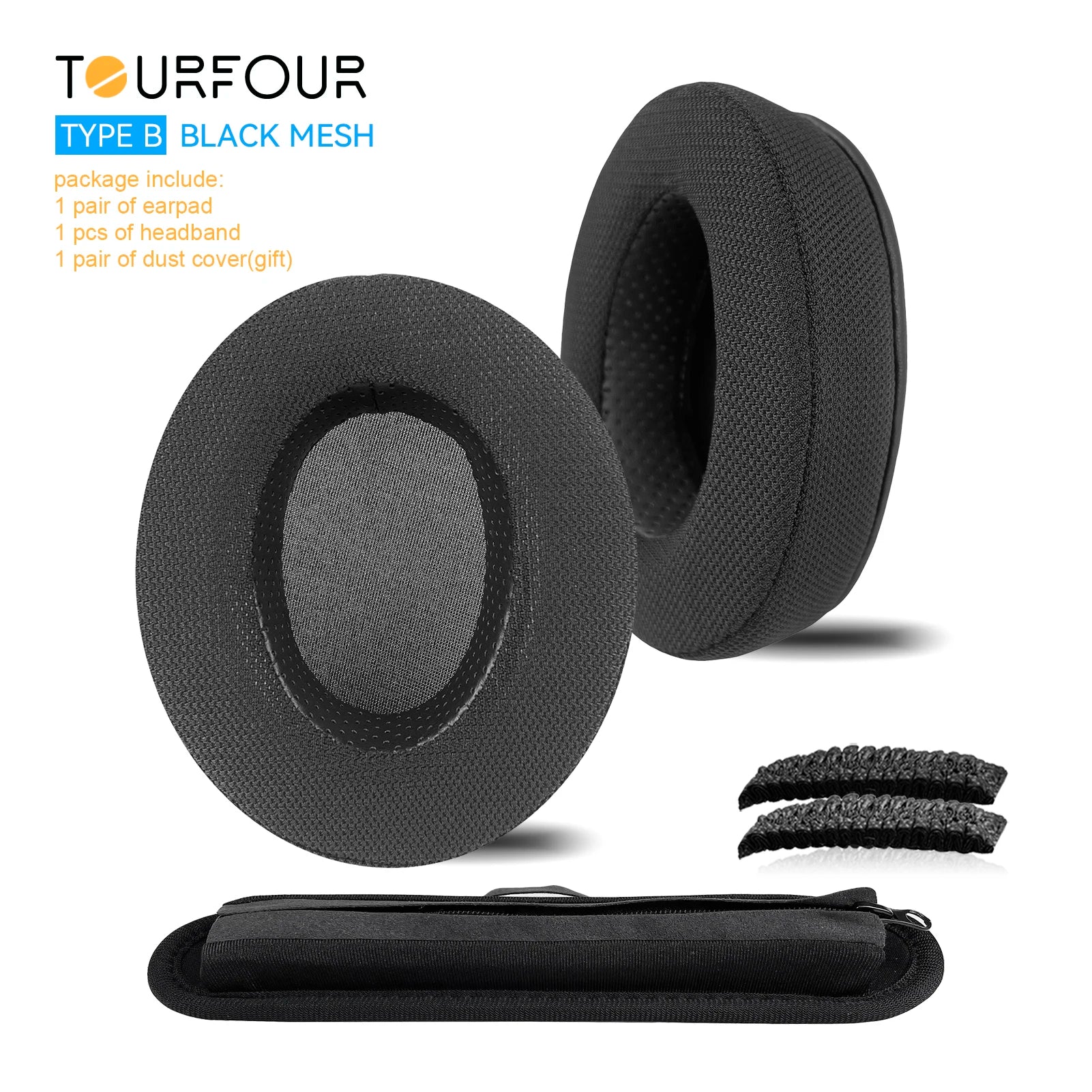 TOURFOUR Replacement Earpads for Audio Technica ATH-M50x,M50xBT,M40x,M30x,M20x,MSR7 Headphones Ear Cushion Sleeve Earmuffs