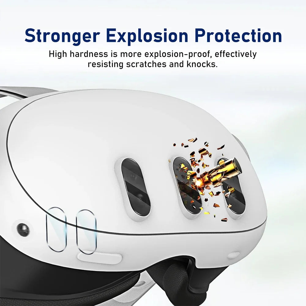 Estuche Transparente Para Accesorios De Meta Quest 3, Cubierta Protectora Para Auriculares VR, Protector De Lente De Cámara, Cristal Templado Para Quest3
