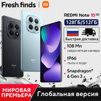 【World Premiere】Global Version Xiaomi Redmi Note 15 5G Snapdragon® 6 Gen3 Cellphone 6.77" AMOLED display 108MP camera 5520mAh