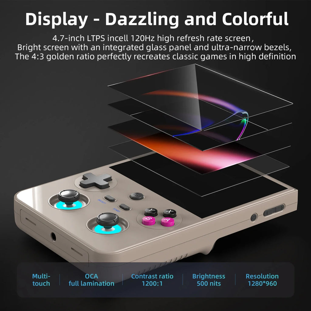 Anbernic RG 477V Handheld Game Console 4.7 HD LTPS In-Cell Screen 5500mAh WiF Android 14 3D HallJoystick Dimensity 8300i RG477V