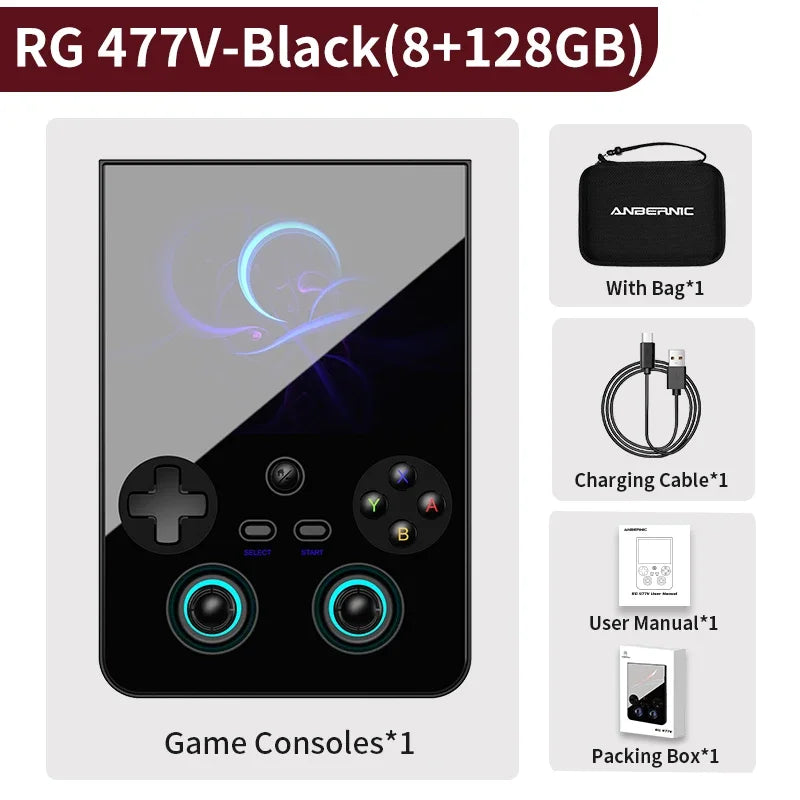 Anbernic RG 477V Handheld Game Console 4.7 HD LTPS In-Cell Screen 5500mAh WiF Android 14 3D HallJoystick Dimensity 8300i RG477V