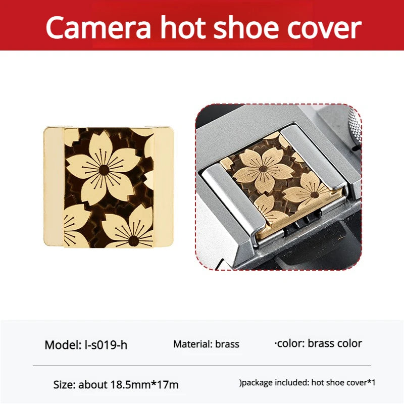 Bronze hot Shoe Cover Suitable for Fuji xt50 xs20 z72 z50 z30 r50 gr3x Micro Single Metal Dust Cover Decorative Accessories